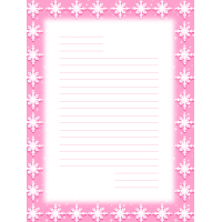 Snowflake Lined Stationery #4