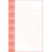 Snowflake Lined Writing Paper #2