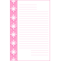 Snowflake Lined Writing Paper #4