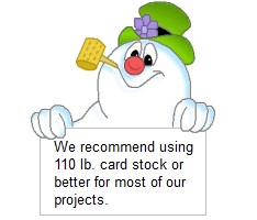 Card Stock Recommended